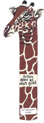 Lesezeichen: Schön, dass es dich gibt. (Giraffe) Lesezeichen: Schön, dass es dich gibt. (Giraffe)
