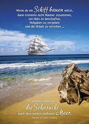 Antoine de Saint-Exupéry - Postkarten: Wenn du ein Schiff bauen willst, 12 Stück Postkarten: Wenn du ein Schiff bauen willst, 12 Stück