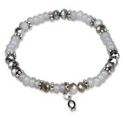 Perlenarmband - grau Perlenarmband - grau