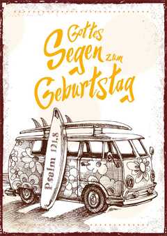 Postkartenserie "Gottes Segen zum Geburtstag" 10 Stück
