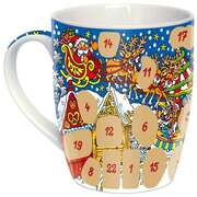 Adventskalender-Tasse "Weihnachtsmarkt" bunt Adventskalender-Tasse "Weihnachtsmarkt" bunt