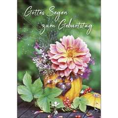 Postkarten: Gottes Segen zum Geburtstag, 4 Stück Postkarten: Gottes Segen zum Geburtstag, 4 Stück