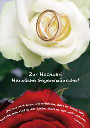Faltkarte "Zur Hochzeit Herzliche Segenswünsche!" - 5 Stück Faltkarte "Zur Hochzeit Herzliche Segenswünsche!" - 5 Stück