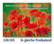 Postkarten Mohn, 6 Stück Postkarten Mohn, 6 Stück