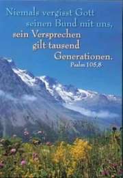 Postkarten: Psalm 105,8, 4 Stück Postkarten: Psalm 105,8, 4 Stück
