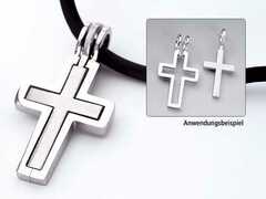 Anhänger Edelstahlkreuz - silber Anhänger Edelstahlkreuz - silber