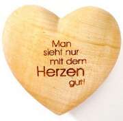 Handschmeichler Herz "Man sieht nur mit dem Herzen gut" Handschmeichler Herz "Man sieht nur mit dem Herzen gut"