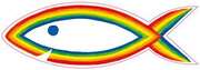 Autoaufkleber: Regenbogen-Fisch, gemalt Autoaufkleber: Regenbogen-Fisch, gemalt