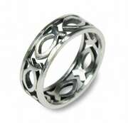 Fingerring "Fische" - ausgestanzt - 22 mm Fingerring "Fische" - ausgestanzt - 22 mm