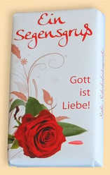 Schokoladengrüße "Ein Segensgruß" (50g) Schokoladengrüße "Ein Segensgruß" (50g)