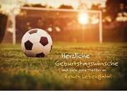 Herzliche Geburtstagswünsche für einen Fußballfan! - Faltkarte Herzliche Geburtstagswünsche für einen Fußballfan! - Faltkarte