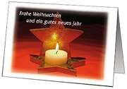 Faltkarten Weihnacht/Neujahr Kerzen, 5 Stück Faltkarten Weihnacht/Neujahr Kerzen, 5 Stück