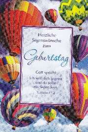 Grußkarte - Herzliche Segenswünsche zum Geburstag Grußkarte - Herzliche Segenswünsche zum Geburstag