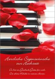 Grußkarte - Herzliche Segenswünsche zur Hochzeit Grußkarte - Herzliche Segenswünsche zur Hochzeit
