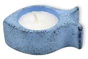 Teelichthalter aus Speckstein - hellblau Teelichthalter aus Speckstein - hellblau