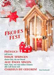 Paul Gerhardt - Postkarten: Frohes Fest, 12 Stück Postkarten: Frohes Fest, 12 Stück