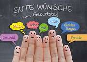 Postkarten: Gute Wünsche zum Geburtstag, 4 Stück Postkarten: Gute Wünsche zum Geburtstag, 4 Stück