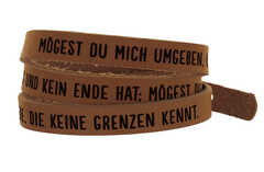 Wickelarmband Leder "Mögest du mich umgeben, Gott" Wickelarmband Leder "Mögest du mich umgeben, Gott"