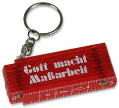 Schlüsselanhänger "Mini-Zollstock" 50 cm - rot